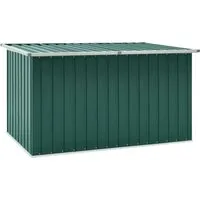 vidaXL Gartenbox Grün 171x99x93 cm - Gartenbox aus robustem verzinktem Stahl, ideal zur Aufbewahrung von Kissen und Decken, auch als Werkzeugkasten nutzbar. Schlichtes Design für Garten oder Terrasse.
