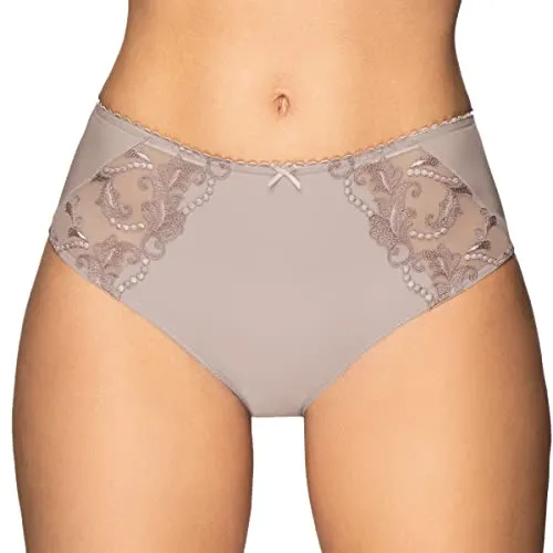 Felina Taillenslip 213292 Secret Delight in Pearl Grey, Größe 48 - Funktionsunterwäsche mit mittlerer Taillenhöhe, vollständig bedecktem Po und Baumwollzwickel für höchsten Tragekomfort ohne Abzeichnen.