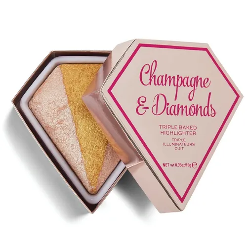 MAKEUP REVOLUTION ChampagneDiamonds rozświetlacz w kształcie diame 5057566049856