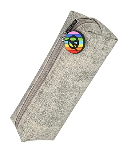 Online Premium-Schlampermäppchen/Pencil Case Grau I Stylisches Schlamperetui für Jungen & Mädchen I Federmäppchen mit praktischem Reißverschluss I 1 Fach I Ideal für Schule, Uni & Büro