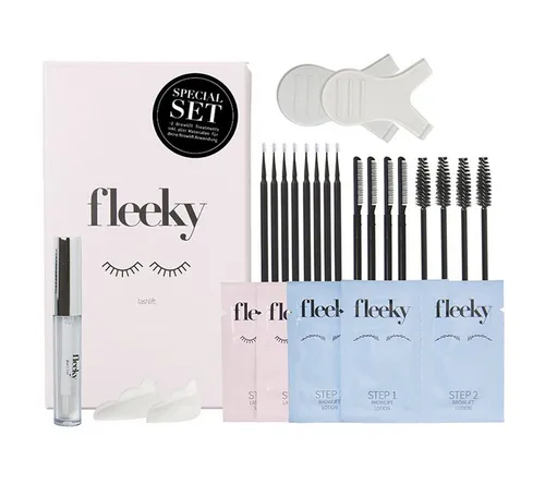 fleeky Lashlift & Browlift Kit - Perfekte Augenbrauen & Wimpern - Lashlift Kategorie: 2-in-1 Set für voluminöse Augenbrauen und geschwungene Wimpern, Ergebnis hält bis zu 6 Wochen und ist für alle Hauttypen geeignet.