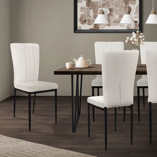 ML-DESIGN Esszimmerstuhl Set – 4 Samtbezüge mit Metallbeinen