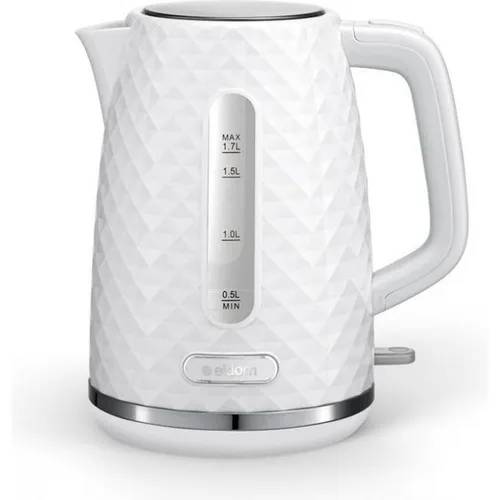 eldom C280 Wasserkocher - Retro Teekocher mit 1,7L und 2200W - Wasserkocher mit 1,7L Kapazität, 2200W Leistung und hochwertiger STRIX Technologie für langlebige Nutzung. Praktische automatische Deckelöffnung und elegantes Design.