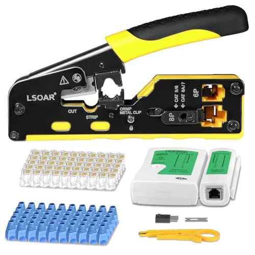 Lsoar rj45 crimpzange set Netzwerk Werkzeug für Netzwerkstecker CAT5/CAT6/CAT7