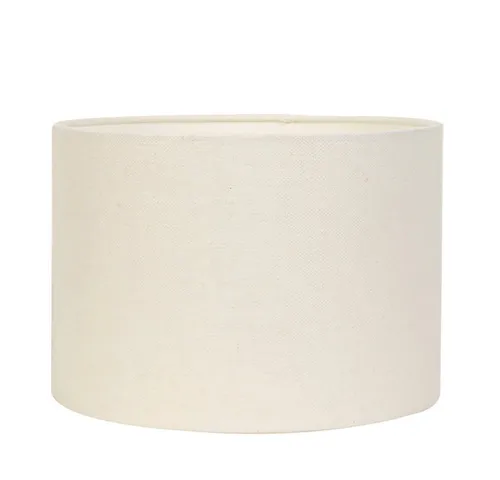 Dirk Davids Leuchten GmbH Lampenschirm Zylinder in Leinen Eiweiß 40-40-30cm - Zubehör für Leuchten, harmonisches Licht in modernem Design, ideal für Tischlampen und Standleuchten mit E27-Fassung.