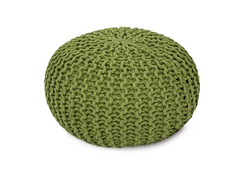 Amagohome Strickhocker XXL Pouf Ø55 cm – Handgefertigter Sitzpouf aus recycelter Baumwolle - Dieser trendige XXL Strickhocker mit Ø 55 cm und 37 cm Höhe ist handgefertigt aus 100% recycelter Baumwolle. Vielseitig einsetzbar als Sitzgelegenheit oder Fußablage, ideal für jedes Zuhause.