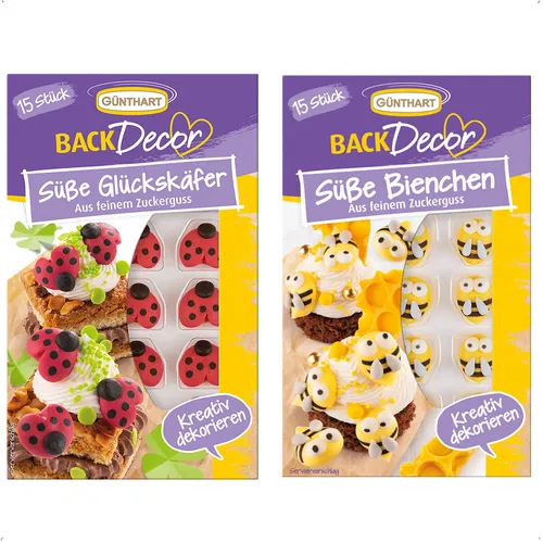 BackDecor Zuckerfiguren Biene und KÃ¤fer SET