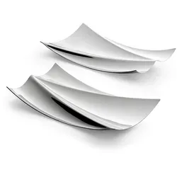 Philippi Design Elbharmonie Konfektschale 105009 - 2 Stück Edelstahl Obstschale - Teller & Schalen - Elegante Edelstahl-Schalen im modernen Design, ideal für Obst und Snacks, perfektes Wohnaccessoire.