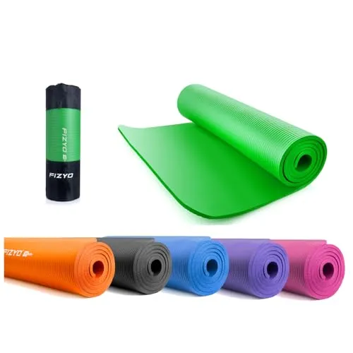 FIZYO Yogamatte Blau 183x61x1 cm – Rutschfeste Fitness- & Trainingsmatte aus NBR-Schaum – Gymnastikmatte für Yoga, Fitness, Training & Entspannung (Grün)