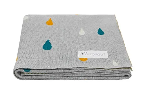 Kindsgut Kinderdecke - Kuschelige Baumwolldecke für Babys - Babydecken aus 100% zertifizierter Baumwolle, ideal für Kinderwagen oder zum Kuscheln, pflegeleicht bei 30 Grad, in schlichten, dezenten Farben.
