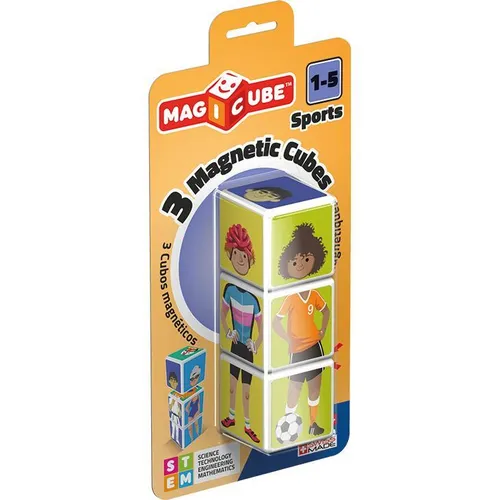 Geomag 111 SPORTS Magiccube Jobs 3 Cubes, Mehrfarbig