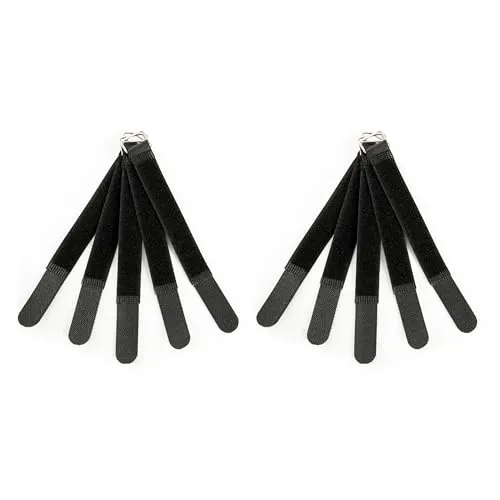 Music Store, Kabelklett Schwarz, 20 cm, 10er-Pack