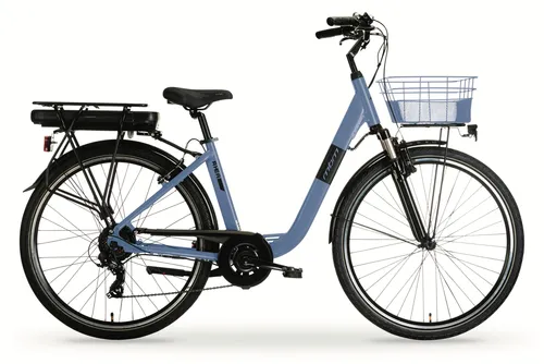 MBM Elektro-Citybike NEW RHEA 28 Zoll – Effizient und Stilvoll - Das MBM Elektro-Citybike RHEA kombiniert modernes Design mit praktischen Features. Der leistungsstarke Motor und der langlebige 14Ah Akku garantieren eine Reichweite bis 90 km, ideal für Stadtfahrten und Ausflüge.