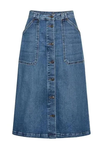 camel active Damen A-Linienrock Mittelblau von camel active