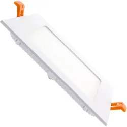 LED Einbaustrahler flach 9W Eckig SuperSlim Schnitt 130x130 mm 5000K Kaltweiß