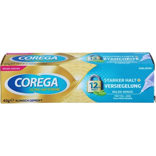 Corega Ultra Haftcreme Starker Halt + Versiegelung 40 g