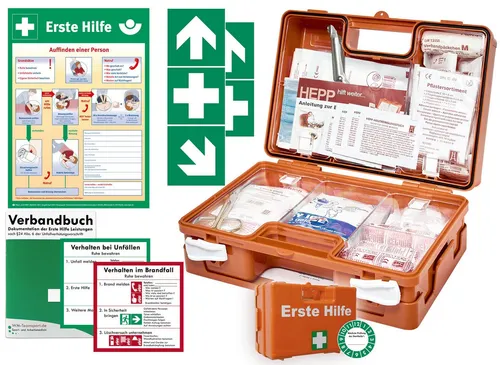 WM-Teamsport Erste-Hilfe-Koffer NEUE DIN 13157 für Büro & Betriebe - Erste-Hilfe-Koffer nach DIN 13157 mit umfassendem Inhalt, ideal für Unternehmen und Baustellen. Robuster ABS-Koffer mit praktischer Prüfplakette und Hygieneset für optimale Sicherheit.