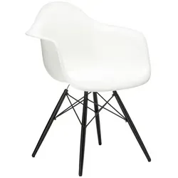 Produktbild Vitra Stuhl Eames Plastic Armchair DAW 83x63x59 cm, Gestell: Ahorn schwarz, Designer Charles & Ray Eames