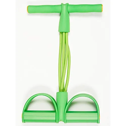 VOANZO Bauchmuskeltrainer Fitness Rally Pedal Puller Sit-Up Trainer Latex Zugseil Fitnessgerät Bauchtrainer Sport Vierbein Seil (Grün)