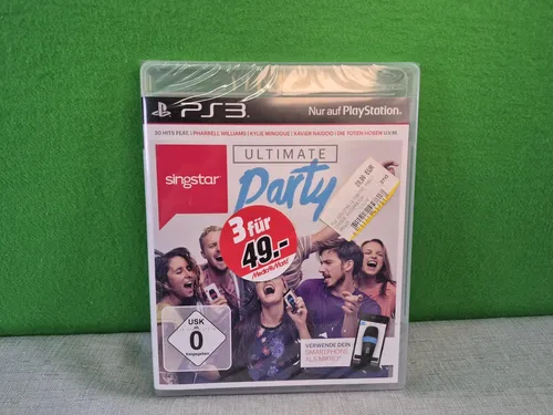 Sony PlayStation 3 - SingStar: Ultimate Party - NEU - Musik- und Tanzspiel für die PS3, ideal für gesellige Abende mit Freunden und Familie, USK ab 0, bringt Party-Stimmung ins Wohnzimmer.