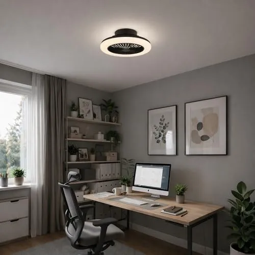 LED-Ventilator 42 cm, dimmbar, schwarz