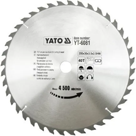 Yato TCT BLADE FOR WOOD 350X40TX30 MM (YT-6081) von YATO