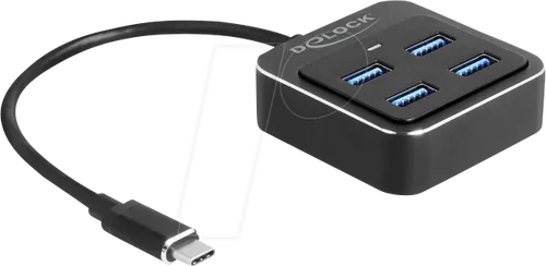 DELOCK 64191 - USB 3.1 Hub, 4 Port, USB-C zu 4x USB-A