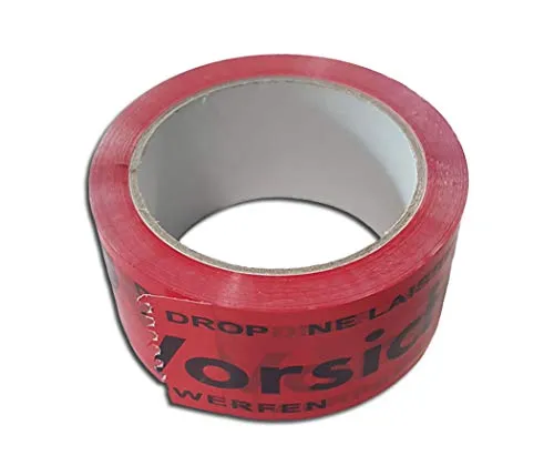 Paketband Packband Warnband Vorsicht Glas 66mx50mm