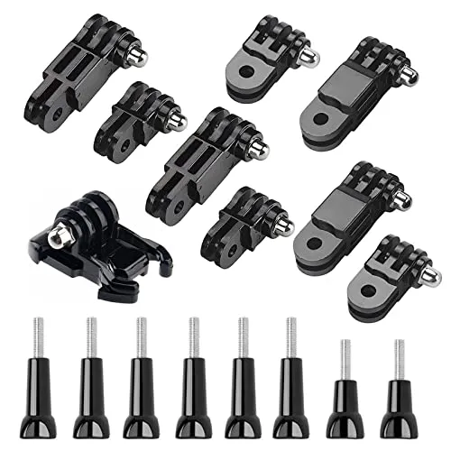 Stück Schwenkarm Halterung Kopfband Halterung Verstellbare Schwenkarm fur Kamera 3-Wege Feste Gelenke Halterung Lang & Kurz Anschlüsse Verlängerungsarm Montageset für GoPro-Kameras und ähnliches 17