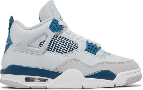 AIR JORDAN 4 Retro Military Blue FV5029-141 - Größe 46 - Sneaker in Militärblau und Cremeweiß, zeitloses Design und optimaler Tragekomfort für Sport und Freizeit.