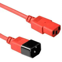 Rotes Stromkabel C14F auf C13M, 3M