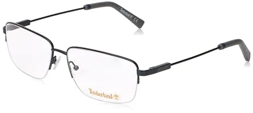 Timberland TB1735 091 57 Herren Brille Blau - Brillenfassungen für Herren, stilvolle Halbrand-Brille aus robustem Metall in Blau mit Federscharnier für zusätzlichen Komfort. Inklusive Original-Etui.