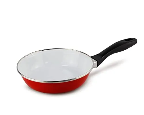 Schäfer Pfanne Bratpfanne Metallic-Rot 20,24, 28 cm - Größenauswahl (20 cm)