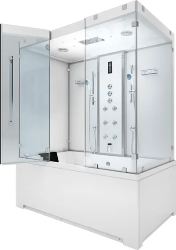 Kombination Badewanne Dusche K80-WS-TH-A-EA Duschtempel 100x180 cm