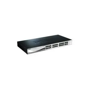 D-Link DGS-1210-28 28-Port Web Smart Switch - 28-Port Netzwerk-Switch mit 24 LAN-Anschlüssen, ideal für Unternehmen, bietet hohe Datenübertragungsraten von bis zu 1 Gbit/s und einfache Verwaltung.