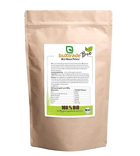BIO Maca Pulver - Superfood aus Peru, 100 g - Pflanzliches Ergänzungsmittel Maca, reich an Nährstoffen und in Rohkostqualität, ideal für eine gesunde Ernährung und vielseitig verwendbar.