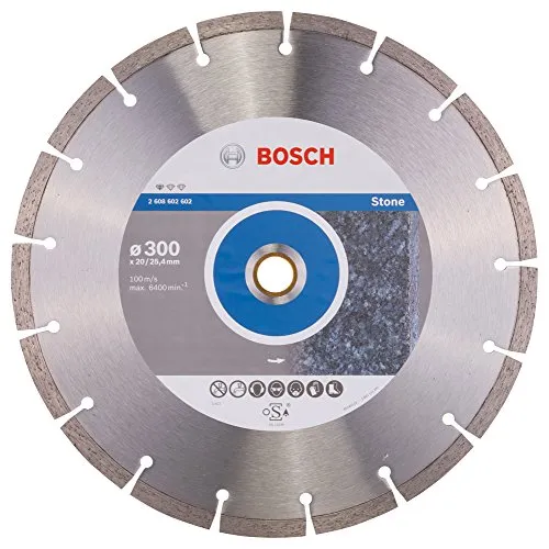 Bosch Professional Diamanttrennscheibe Standard for Stone, Ø 300 mm - Diamant-Trennscheiben für Stein, Granit und Beton. Optimierte Diamantmatrix sorgt für präzise Schnitte und lange Lebensdauer. Ideal für alle gängigen Winkelschleifer.