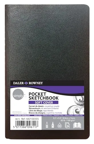 Daler Rowney Simply Pocket Skizzenbuch, weicher Einband, CDU 24SH