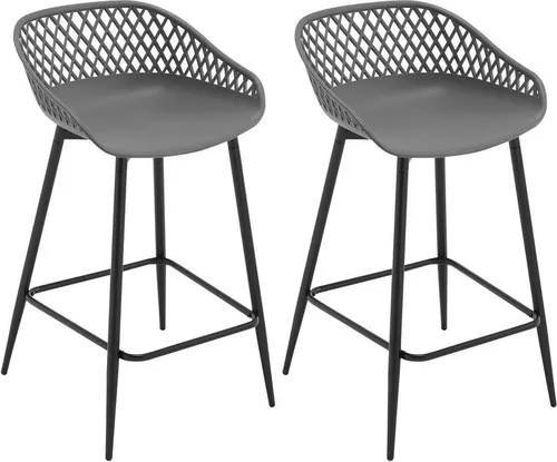 Woltu Barhocker (2 St) mit Metallbeinen