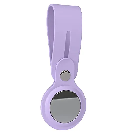 EAZY CASE - Anhänger für AirTag Schlüsselanhänger Hülle Silikon Lila AirTags Schutzhülle Air Tracker Schlüsselanhänger Kratzfest Silikon Loop Silikonhülle Case Air Tag Anhänger für Hund, Kinder
