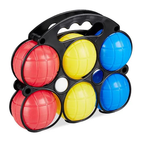 Boccia Spiel Boule Set - Bunt und Leicht - Boule/Petanque Set aus leichtem Kunststoff, ideal für Freizeitspaß im Freien. Perfekt für gesellige Runden und Turniere.