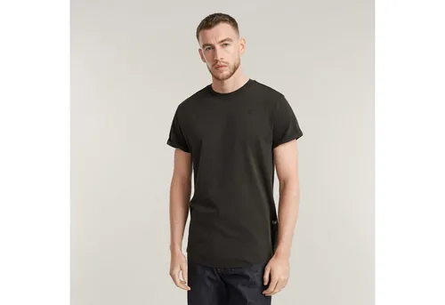 G-STAR T-Shirt Lash grau mit Logodetail S (44/46) - Pflegeleichtes T-Shirt aus 100% Baumwolle. Atmungsaktiv und ideal für den lässigen Look. Rundhalsausschnitt und krempelbare Ärmel für zusätzlichen Komfort.
