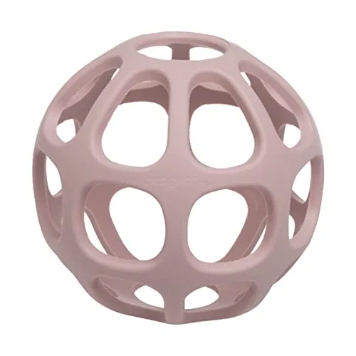 Baby's Only - Greifball für Babys - Multifunktionelles Babyspielzeug - O Ball für Babys - Besonders Leichter Spielball - Auch als Beißspielzeug - Hochwertigem Silikon - Alt Rosa - Ab 6 Monaten