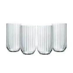Spiegelau Longdrinkgläser 4er Set Linear , transparent/klar , Glas
