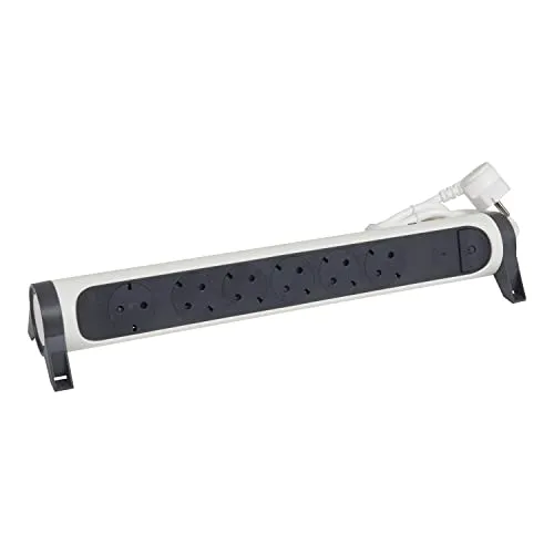 Legrand Drehbare Steckdosenleiste 6x Steckdose, MCB, 1,5m Kabel - Steckdosen & Zubehör – Die drehbare Mehrfachsteckdose bietet maximale Flexibilität mit 6 Buchsen und einem einzigartigen Design, ideal für individuelle Montagemöglichkeiten.