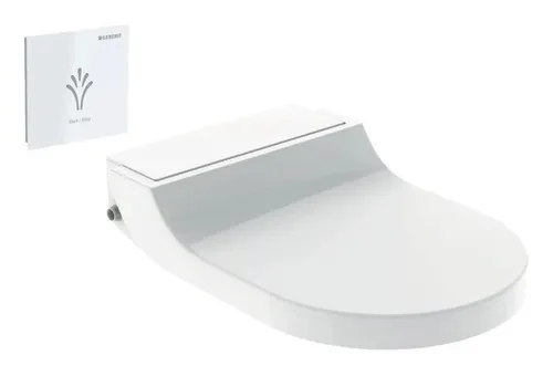Geberit AquaClean Tuma Comfort WC-Aufsatz - Wandbedienpanel & Absenkautomatik - Für WCs & Urinale, bietet höchsten Komfort mit innovativem Wandbedienpanel und praktischer Absenkautomatik für leises Schließen.