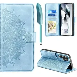 Samsung Galaxy S24 Ultra Flip Wallet Handyhülle aus PU Leder - Himmelblau - Elegante Handyhülle für Erwachsene, schützt Ihr Smartphone stilvoll und sicher. Mit praktischem Wallet-Design für Karten und Bargeld.