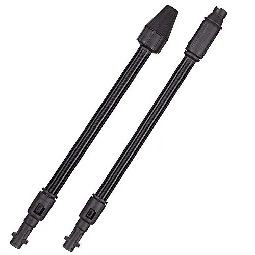 TECHKAR Hochdrucklanze mit einstellbarer Düse - Hochdruckreinigerdüsen für Karcher K2-K5, mit rotierender Düse für effektive Reinigung von hartnäckigem Schmutz auf Fahrzeugen und Mauern.