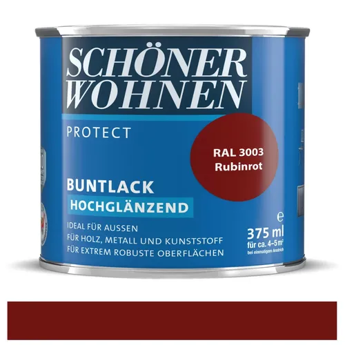 Schöner Wohnen Protect Buntlack Rubinrot (RAL 3003) hochglänzend 375 ml
