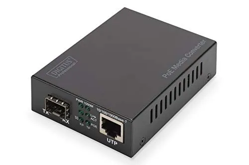 Digitus DN-82140 Medienkonverter - Netzwerk-Switches: Optimale Lösung zur Migration von Glasfasersignalen, ermöglicht mehrere Kilometer Überbrückung ohne Austausch der gesamten Verkabelung.